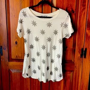 Wildfox Designer Star Tee T-Shirt Black White S